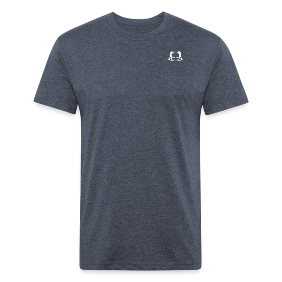 Fitted Cotton/Poly T-Shirt Fighter Logo - heather navy