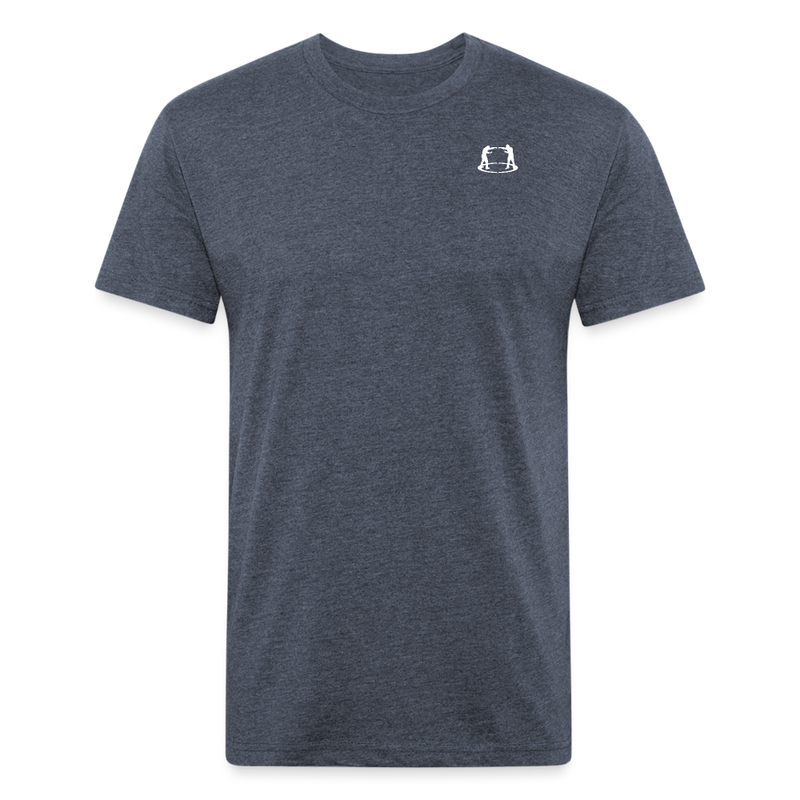 Fitted Cotton/Poly T-Shirt Fighter Logo - heather navy