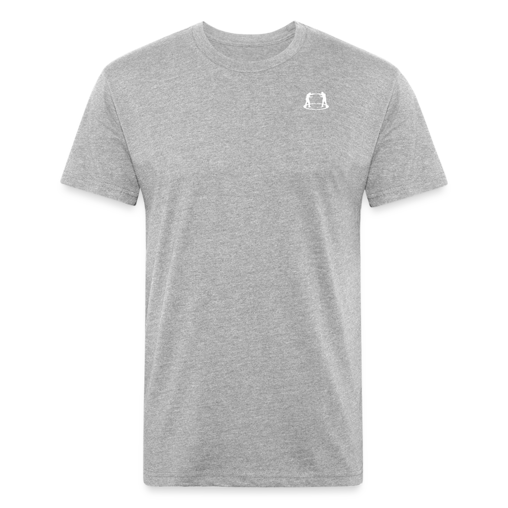 Fitted Cotton/Poly T-Shirt Fighter Logo - heather gray