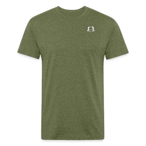 Fitted Cotton/Poly T-Shirt Fighter Logo - heather military green