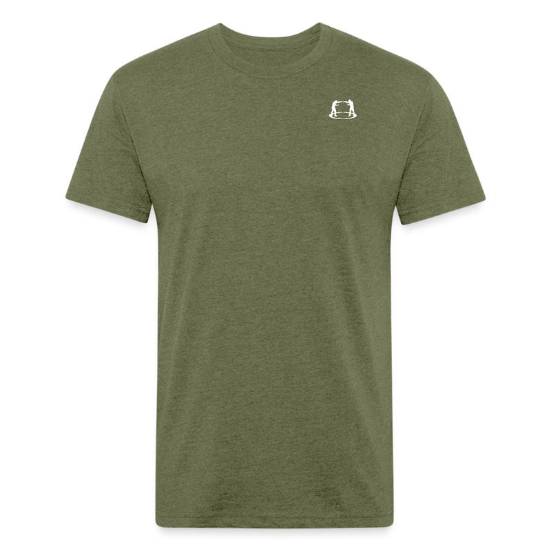 Fitted Cotton/Poly T-Shirt Fighter Logo - heather military green