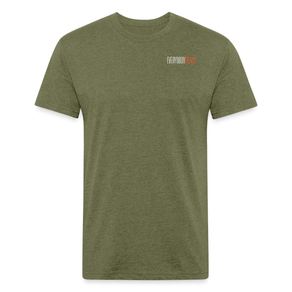 Fitted Cotton/Poly T-Shirt Everybodyfights - heather military green