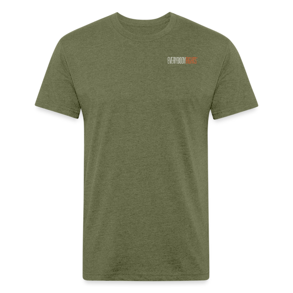 Fitted Cotton/Poly T-Shirt Everybodyfights - heather military green