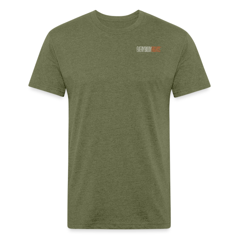 Fitted Cotton/Poly T-Shirt Everybodyfights - heather military green