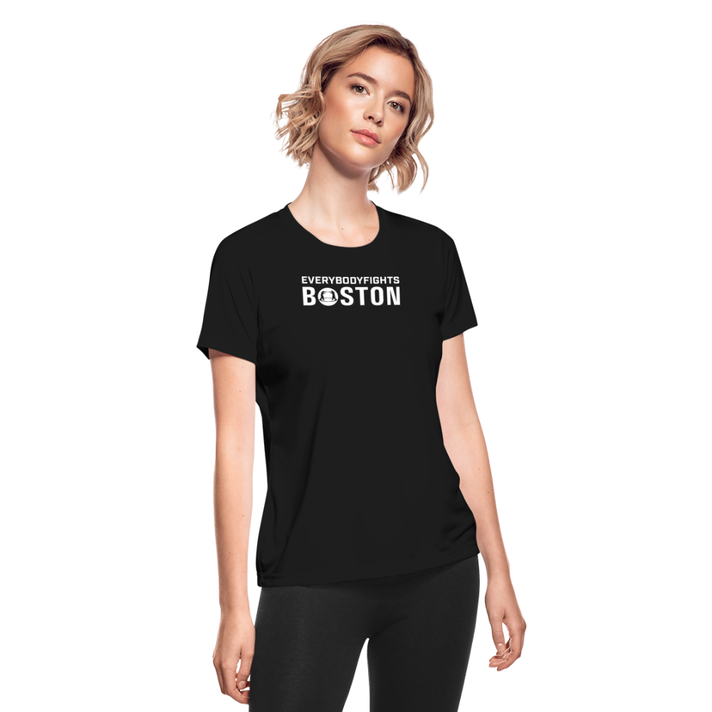 Women's Moisture Wicking Performance T-Shirt Boston - black