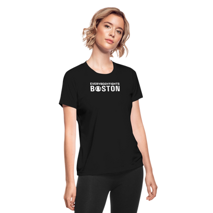 Women's Moisture Wicking Performance T-Shirt Boston - black