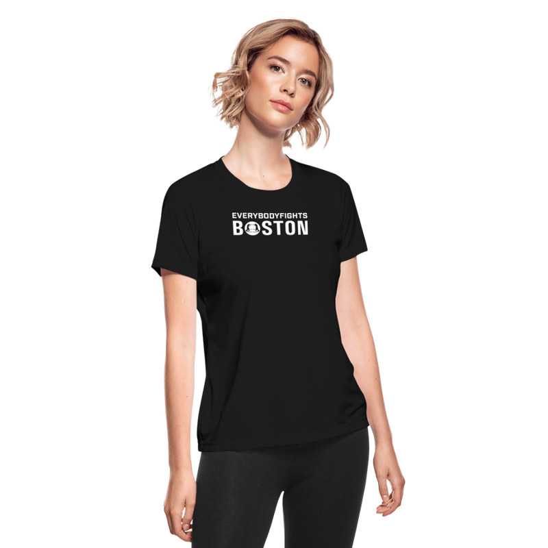 Women's Moisture Wicking Performance T-Shirt Boston - black