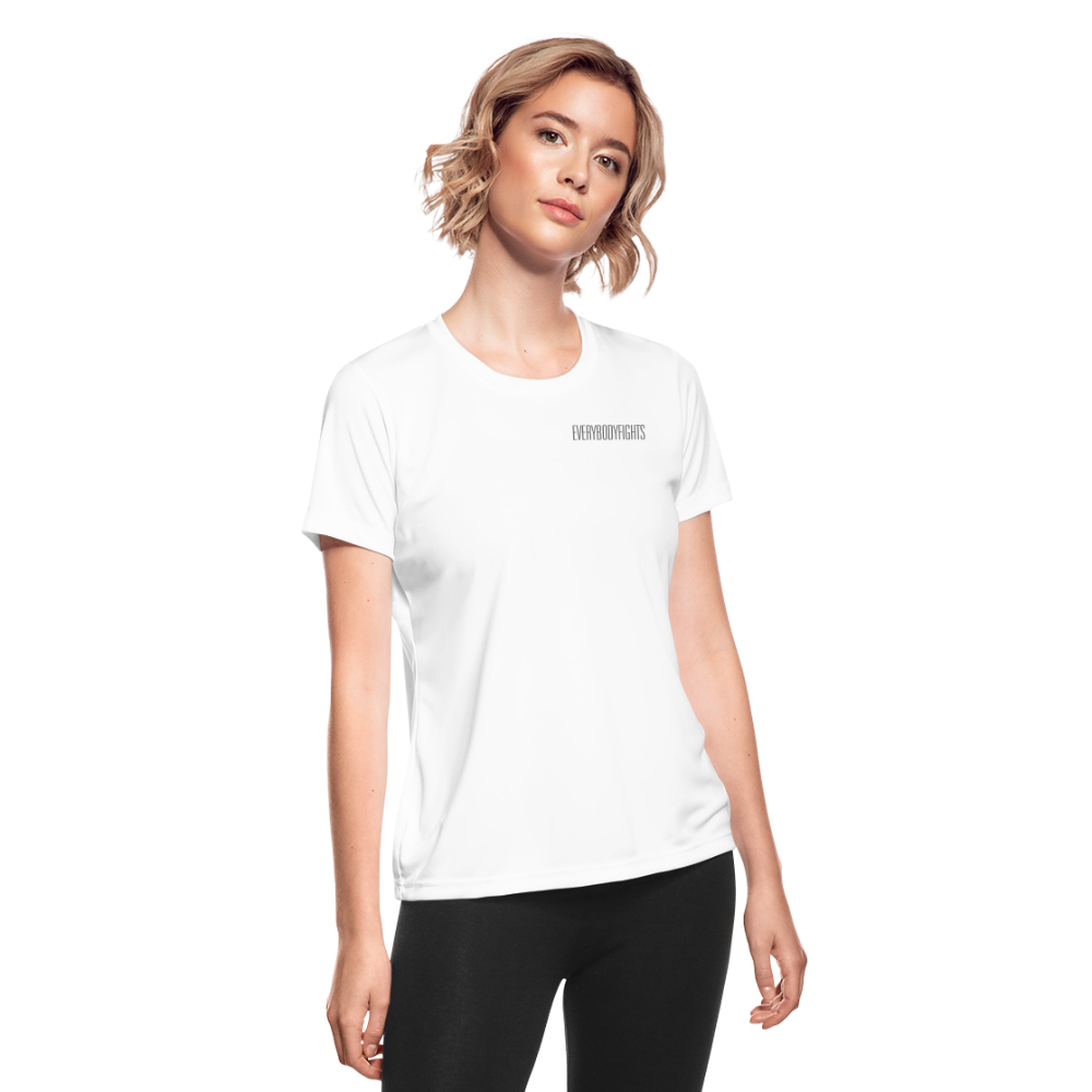 Women's Moisture Wicking Performance T-Shirt Everybodyfights - white