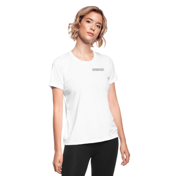 Women's Moisture Wicking Performance T-Shirt Everybodyfights - white