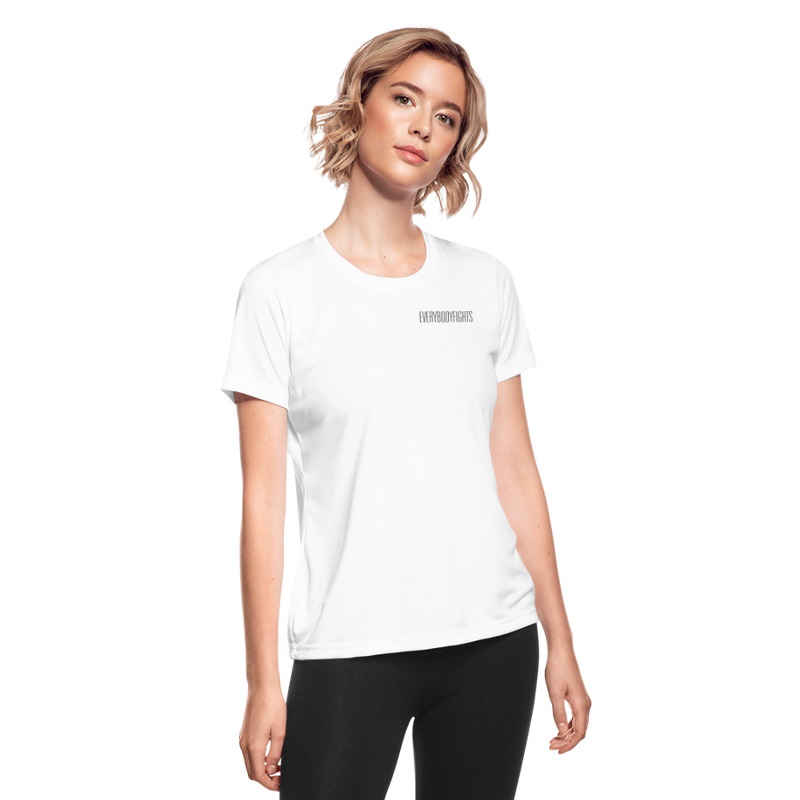 Women's Moisture Wicking Performance T-Shirt Everybodyfights - white