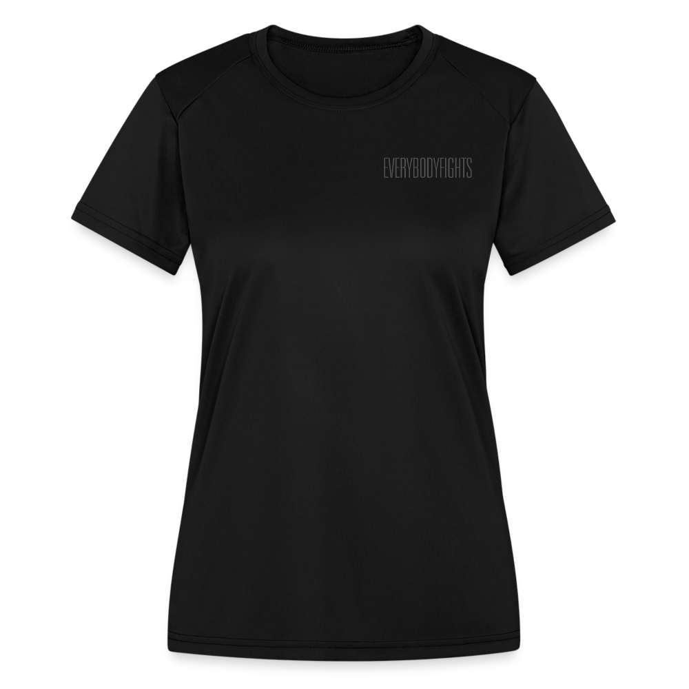 Women's Moisture Wicking Performance T-Shirt Everybodyfights - black