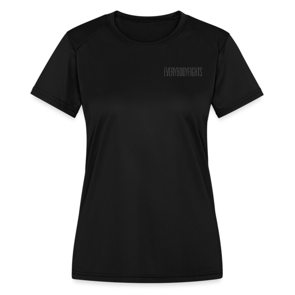 Women's Moisture Wicking Performance T-Shirt Everybodyfights - black