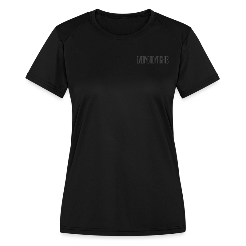 Women's Moisture Wicking Performance T-Shirt Everybodyfights - black