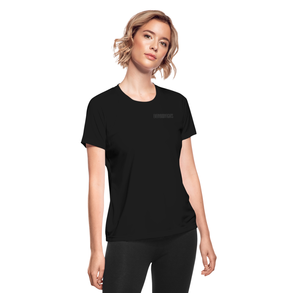 Women's Moisture Wicking Performance T-Shirt Everybodyfights - black