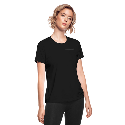 Women's Moisture Wicking Performance T-Shirt Everybodyfights - black