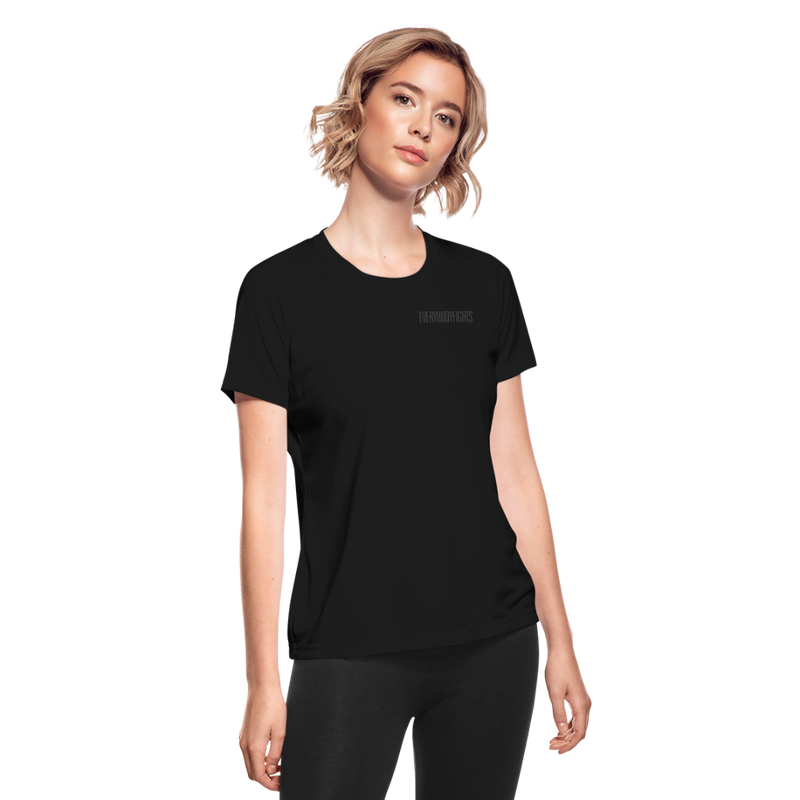 Women's Moisture Wicking Performance T-Shirt Everybodyfights - black