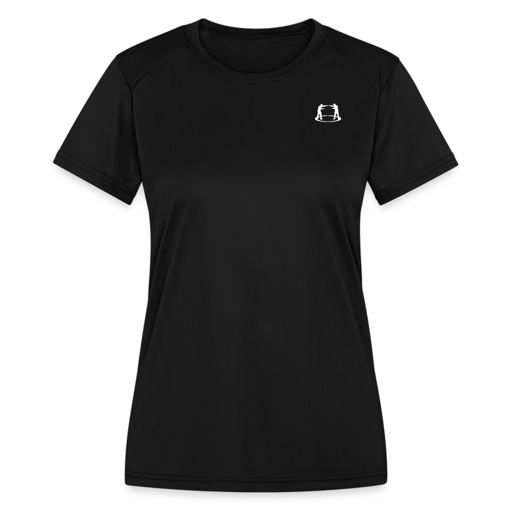 Women's Moisture Wicking Performance T-Shirt Fighter Logo - black