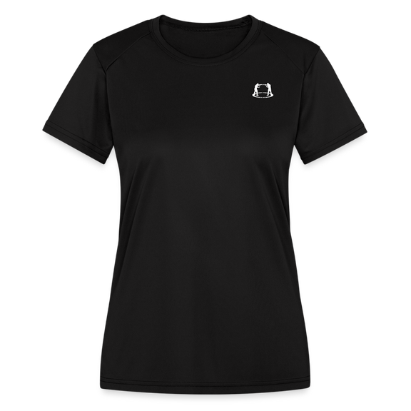 Women's Moisture Wicking Performance T-Shirt Fighter Logo - black