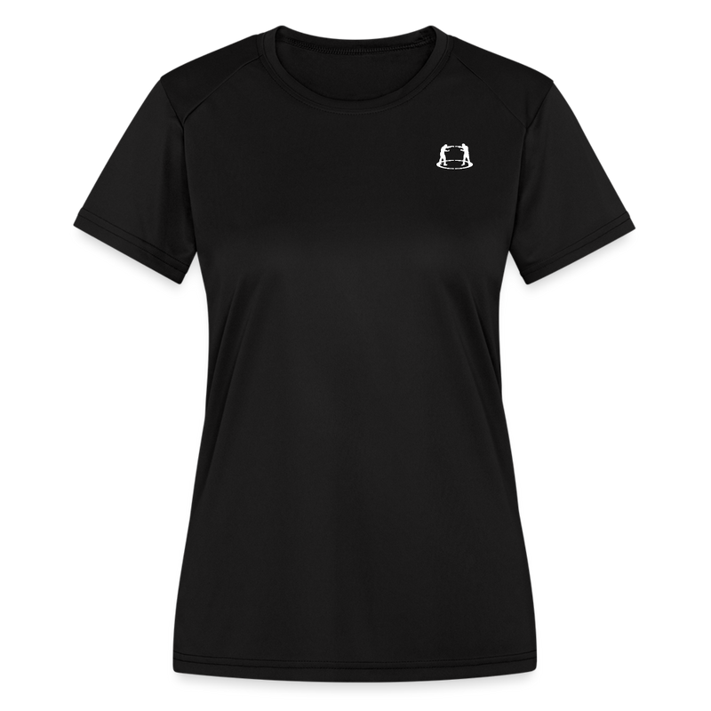 Women's Moisture Wicking Performance T-Shirt Fighter Logo - black