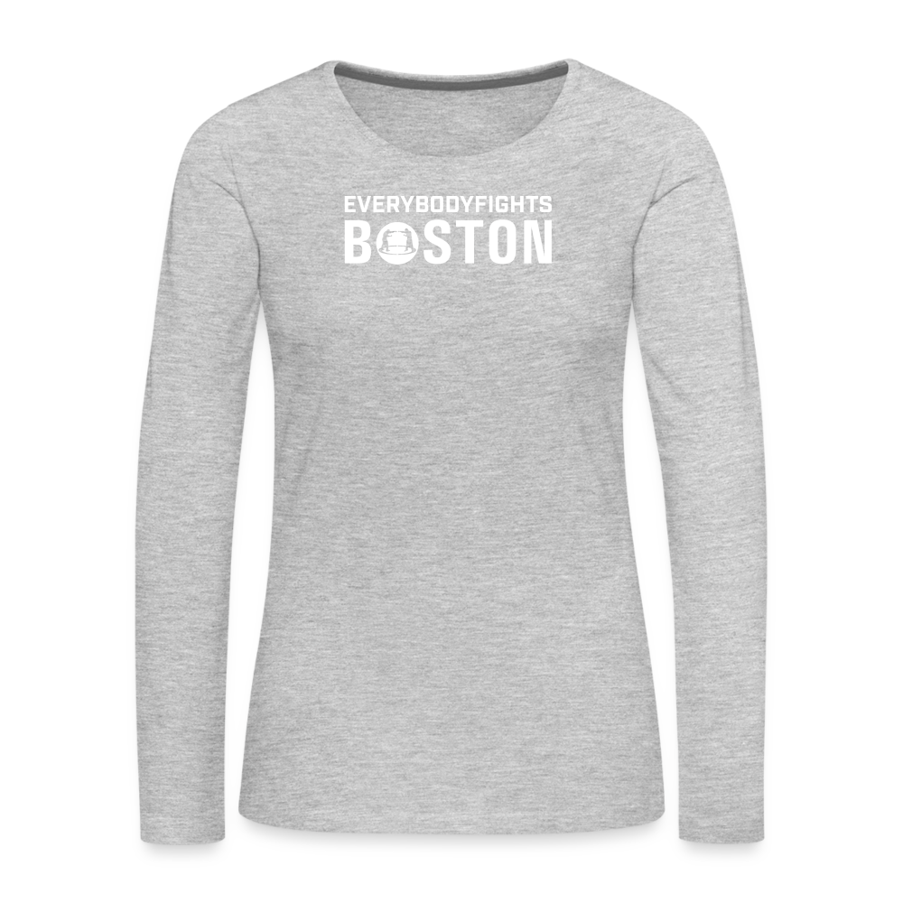 Women's Premium Long Sleeve Boston - heather gray