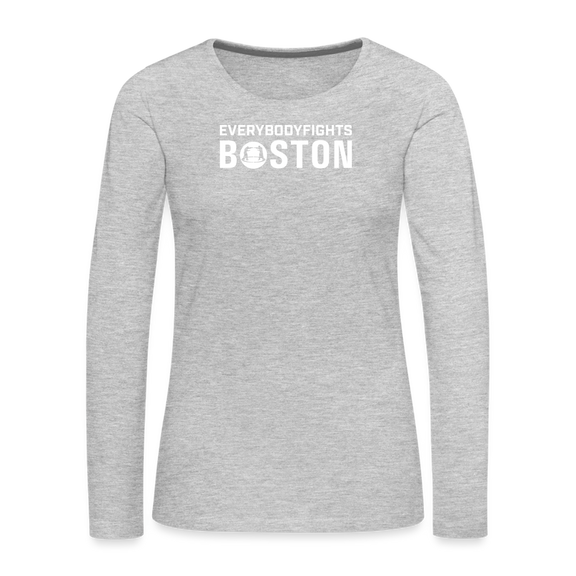 Women's Premium Long Sleeve Boston - heather gray