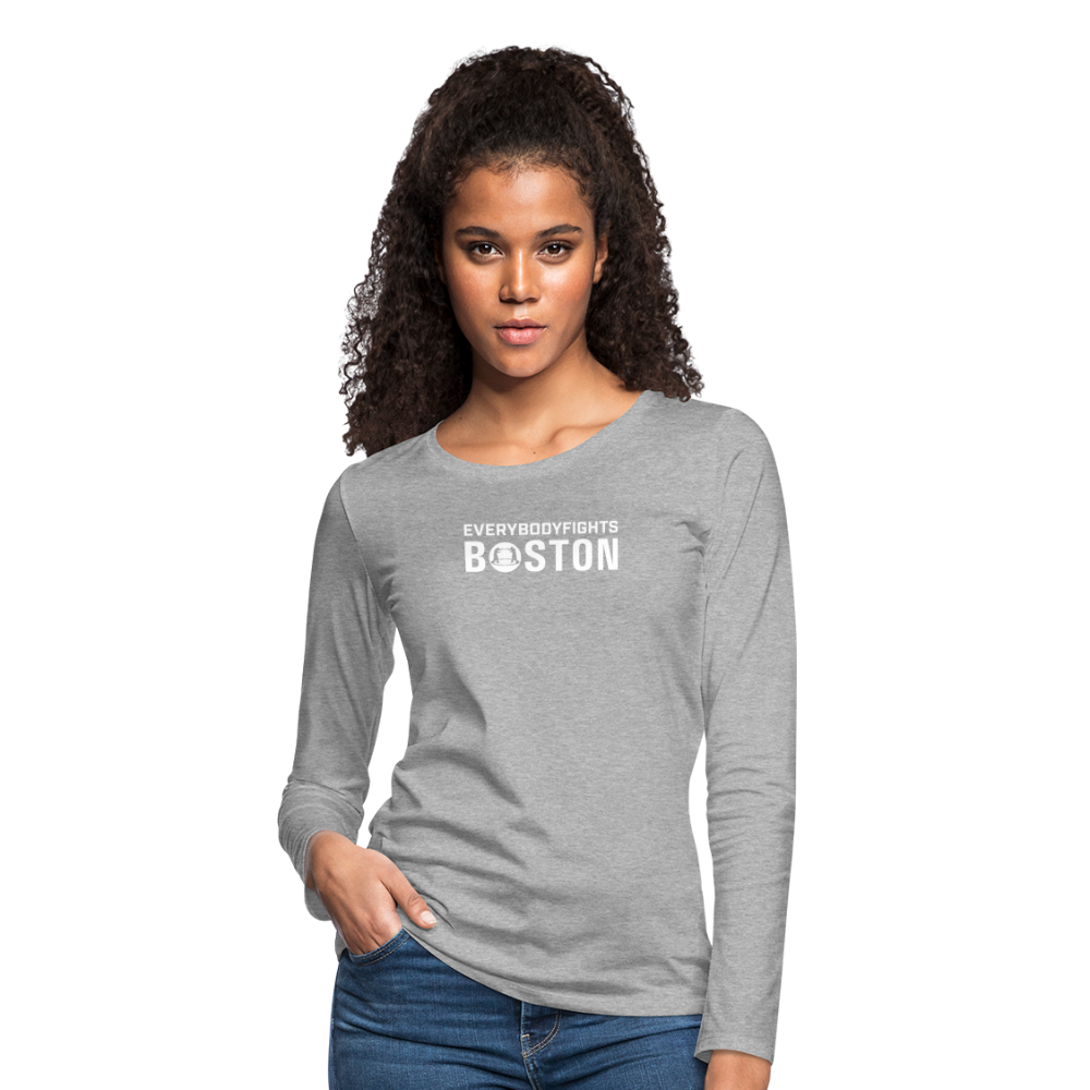 Women's Premium Long Sleeve Boston - heather gray