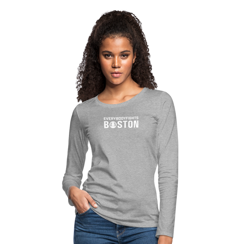 Women's Premium Long Sleeve Boston - heather gray