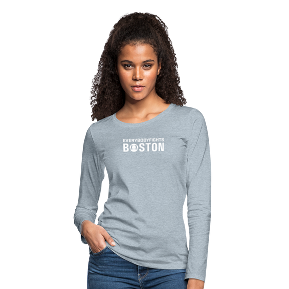 Women's Premium Long Sleeve Boston - heather ice blue