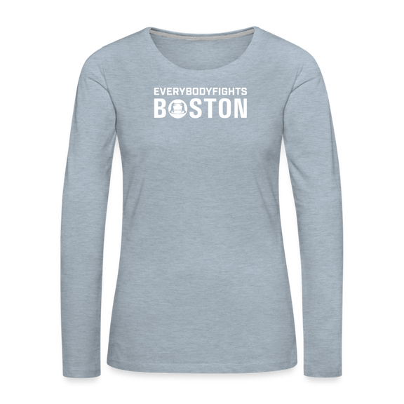 Women's Premium Long Sleeve Boston - heather ice blue