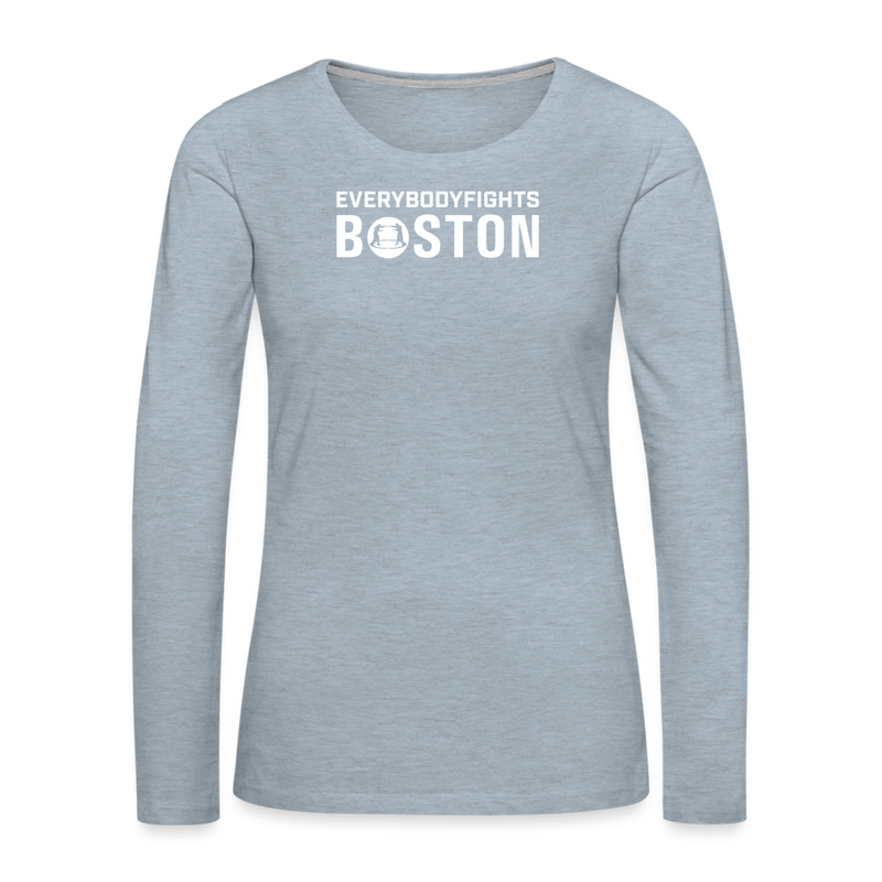 Women's Premium Long Sleeve Boston - heather ice blue