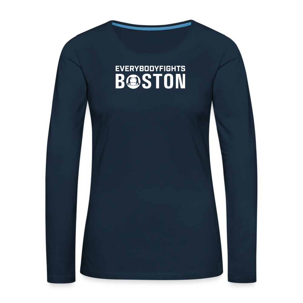 Women's Premium Long Sleeve Boston - deep navy