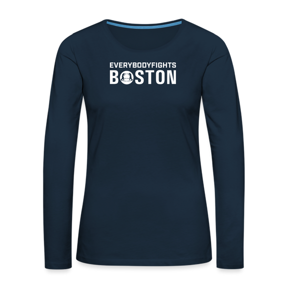 Women's Premium Long Sleeve Boston - deep navy