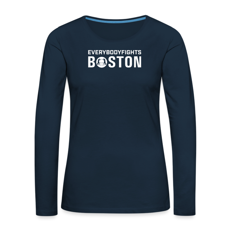 Women's Premium Long Sleeve Boston - deep navy