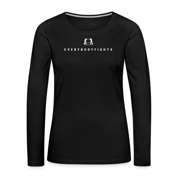 Women's Premium Long Sleeve everybodyfights classic - black