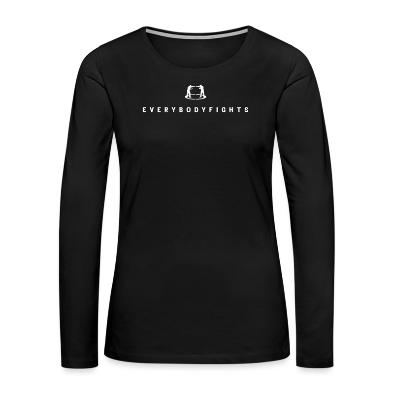 Women's Premium Long Sleeve everybodyfights classic - black