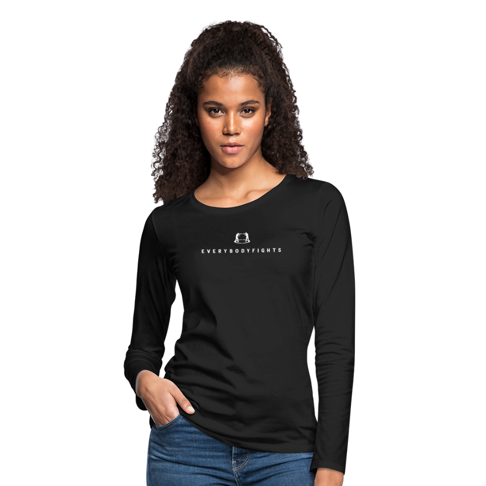 Women's Premium Long Sleeve everybodyfights classic - black