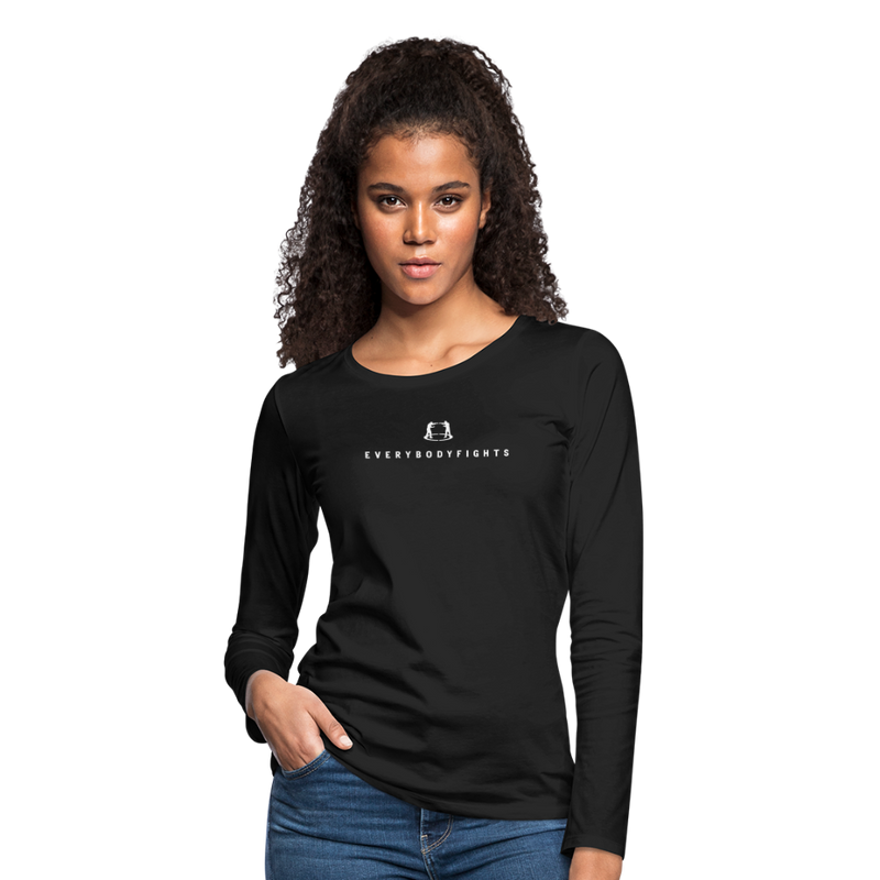 Women's Premium Long Sleeve everybodyfights classic - black