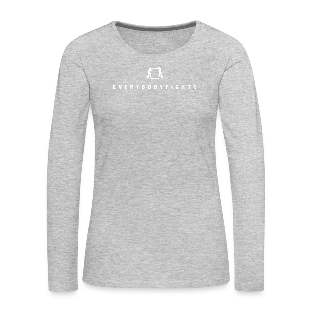 Women's Premium Long Sleeve everybodyfights classic - heather gray