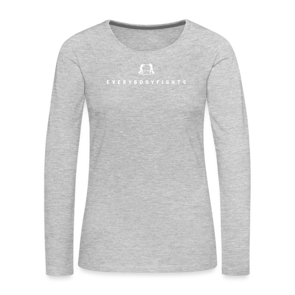 Women's Premium Long Sleeve everybodyfights classic - heather gray