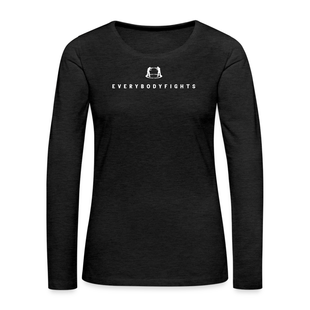 Women's Premium Long Sleeve everybodyfights classic - charcoal grey