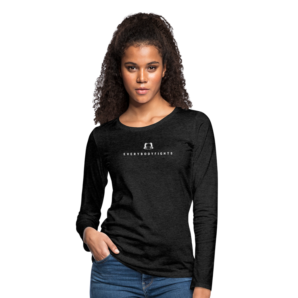 Women's Premium Long Sleeve everybodyfights classic - charcoal grey