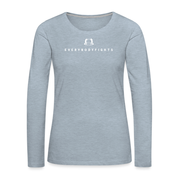 Women's Premium Long Sleeve everybodyfights classic - heather ice blue