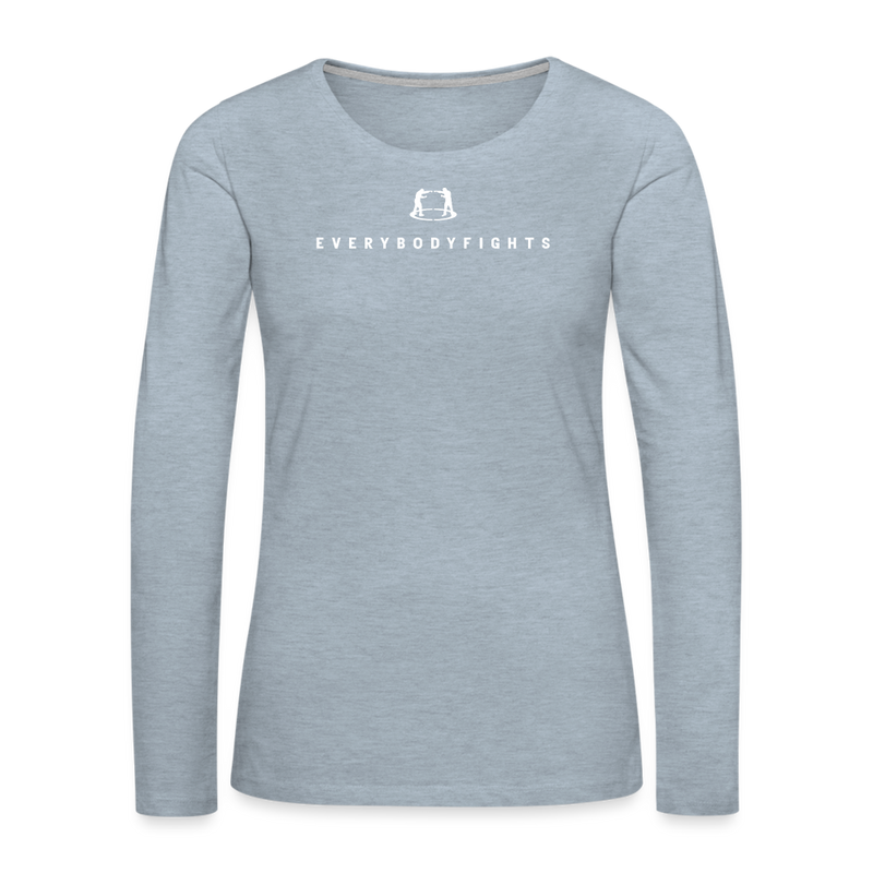 Women's Premium Long Sleeve everybodyfights classic - heather ice blue