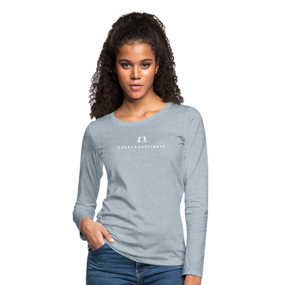 Women's Premium Long Sleeve everybodyfights classic - heather ice blue