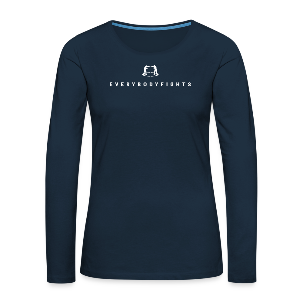 Women's Premium Long Sleeve everybodyfights classic - deep navy