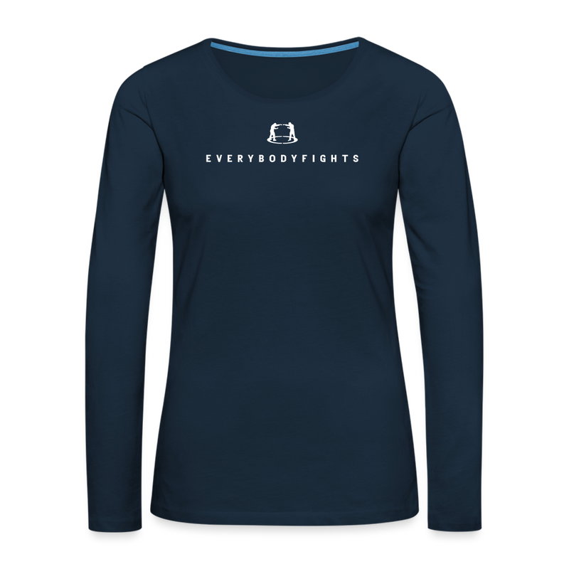 Women's Premium Long Sleeve everybodyfights classic - deep navy