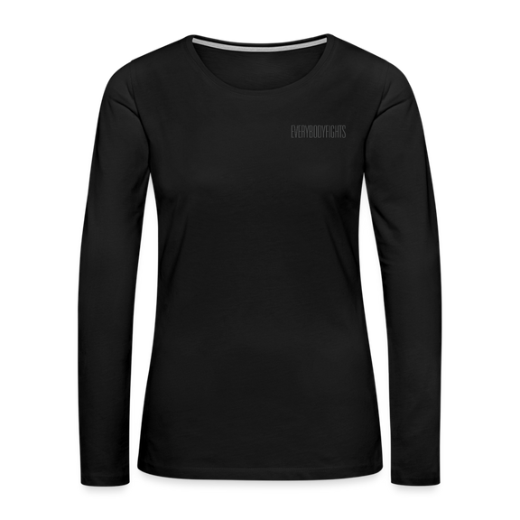 Women's Premium Long Sleeve everybodyfights - black