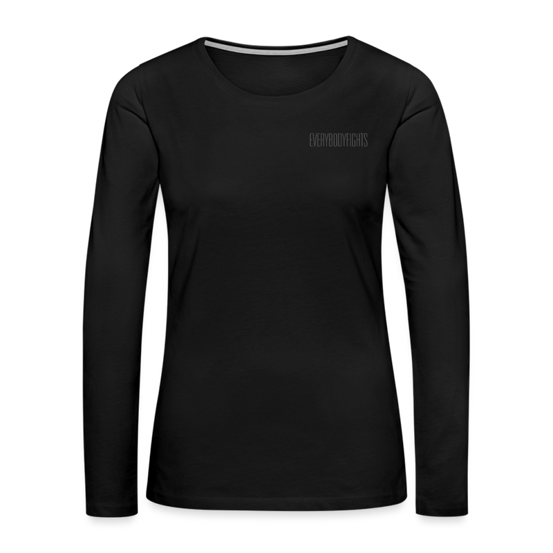 Women's Premium Long Sleeve everybodyfights - black