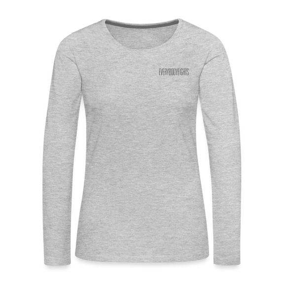 Women's Premium Long Sleeve everybodyfights - heather gray