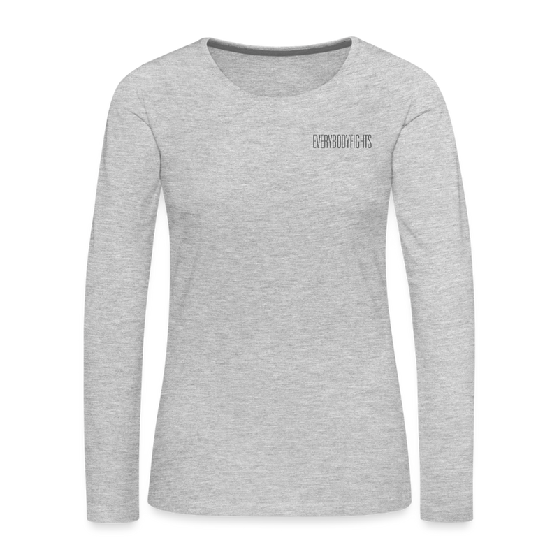 Women's Premium Long Sleeve everybodyfights - heather gray